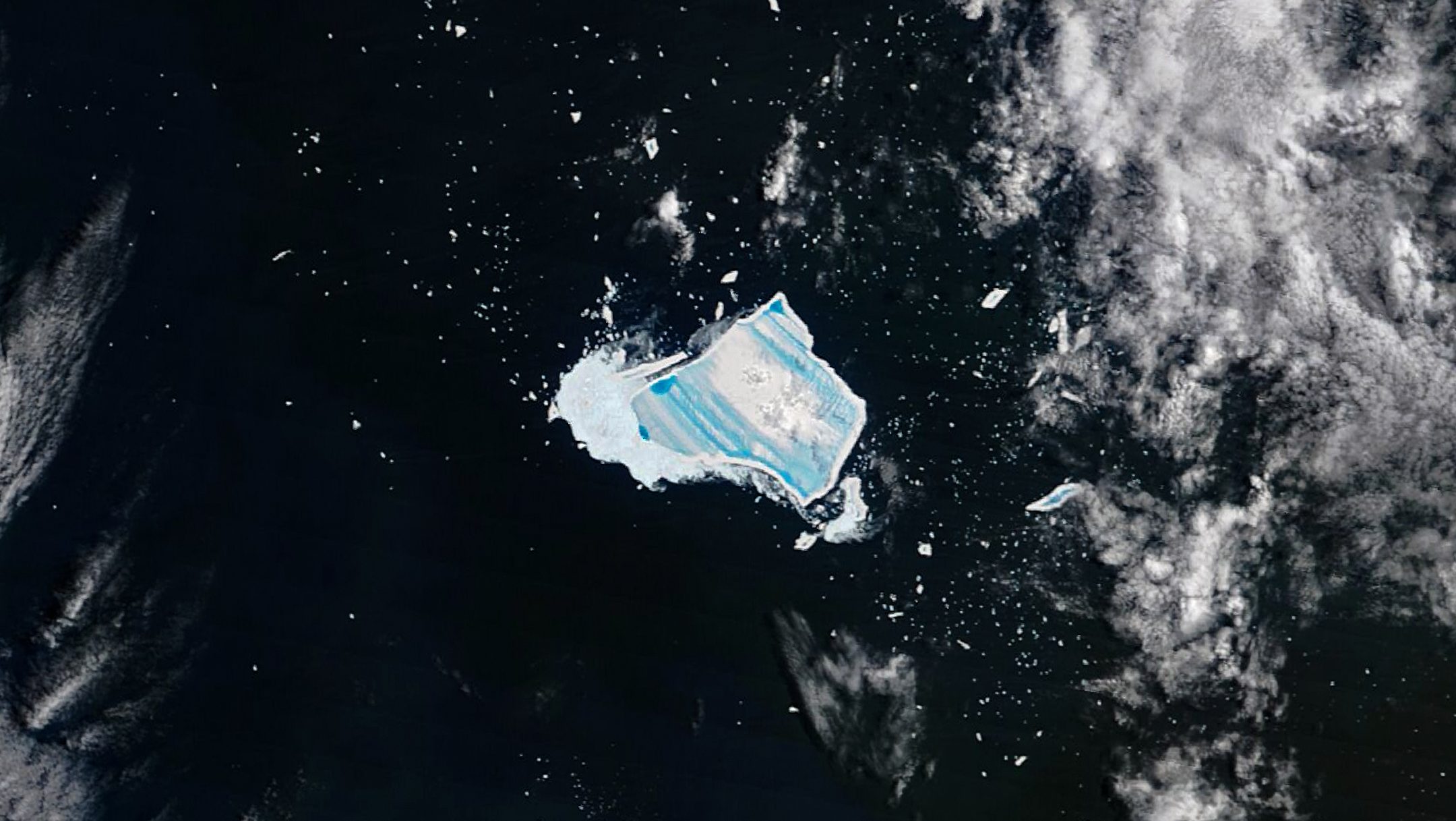 Az A23a jéghegy december 26-án.