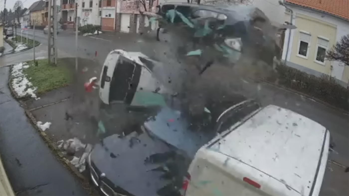 baleset karambol Gyöngyös