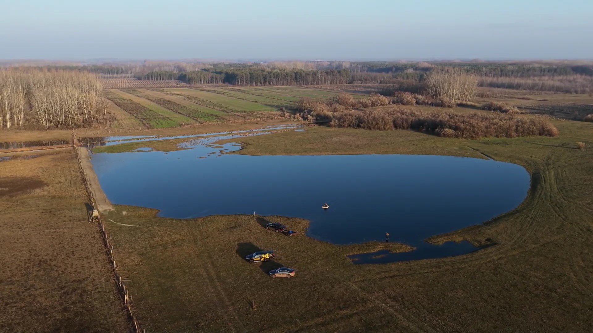 Elárasztott legelő Marospusztán.