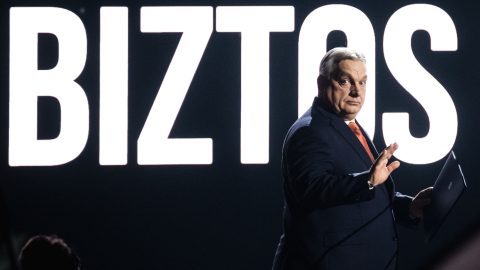 Orbán Viktor a Fidesz kongresszusán.