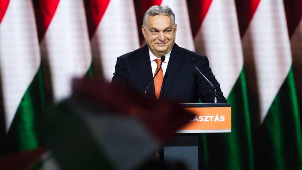 Orbán Viktor a Fidesz kongresszusán.
