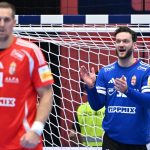 Palasics Kristóf, a magyar kézilabda-válogatott kapusa.