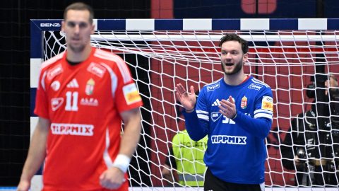 Palasics Kristóf, a magyar kézilabda-válogatott kapusa.