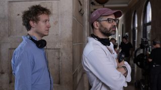 Erdély Mátyás és Nemes Jeles László az Árva forgatásán