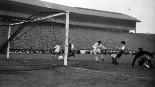 Puskás Ferenc, a Real Madrid játékosa a Frankfurt elleni BEK-döntőn 1960-ban.