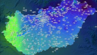 időjárás, előrejelzés, fagy, rekord, hideg,