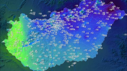 időjárás, előrejelzés, fagy, rekord, hideg,