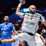 Malmö, 2026. január 28. Sipos Adrián a dán-norvég-svéd közös rendezésű férfi kézilabda-Európa-bajnokság középdöntőjének 4. fordulójában, a II. csoportban játszott Horvátország - Magyarország mérkőzésen a svédországi Malmö Arénában 2026. január 28-án.