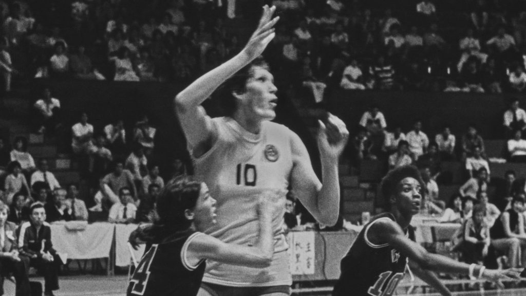 Uljana Szomjanova egy amerikaiak elleni 1979-es mérkőzésen.