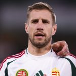 Varga Barnabás a Portugália-Magyarország világbajnoki selejtező előtt.