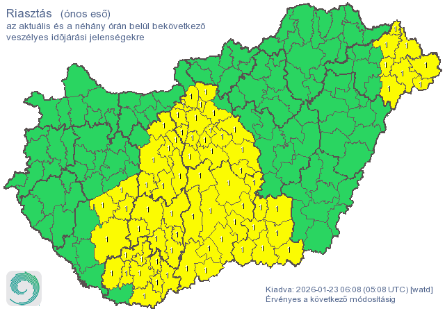 Ónos esővel indul a reggel, nagy területre adtak ki riasztást 2