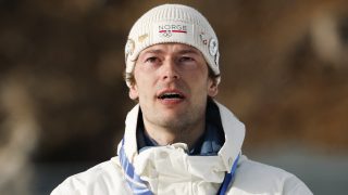 Sturla Holm Laegreid a brénzérem átvétele után.