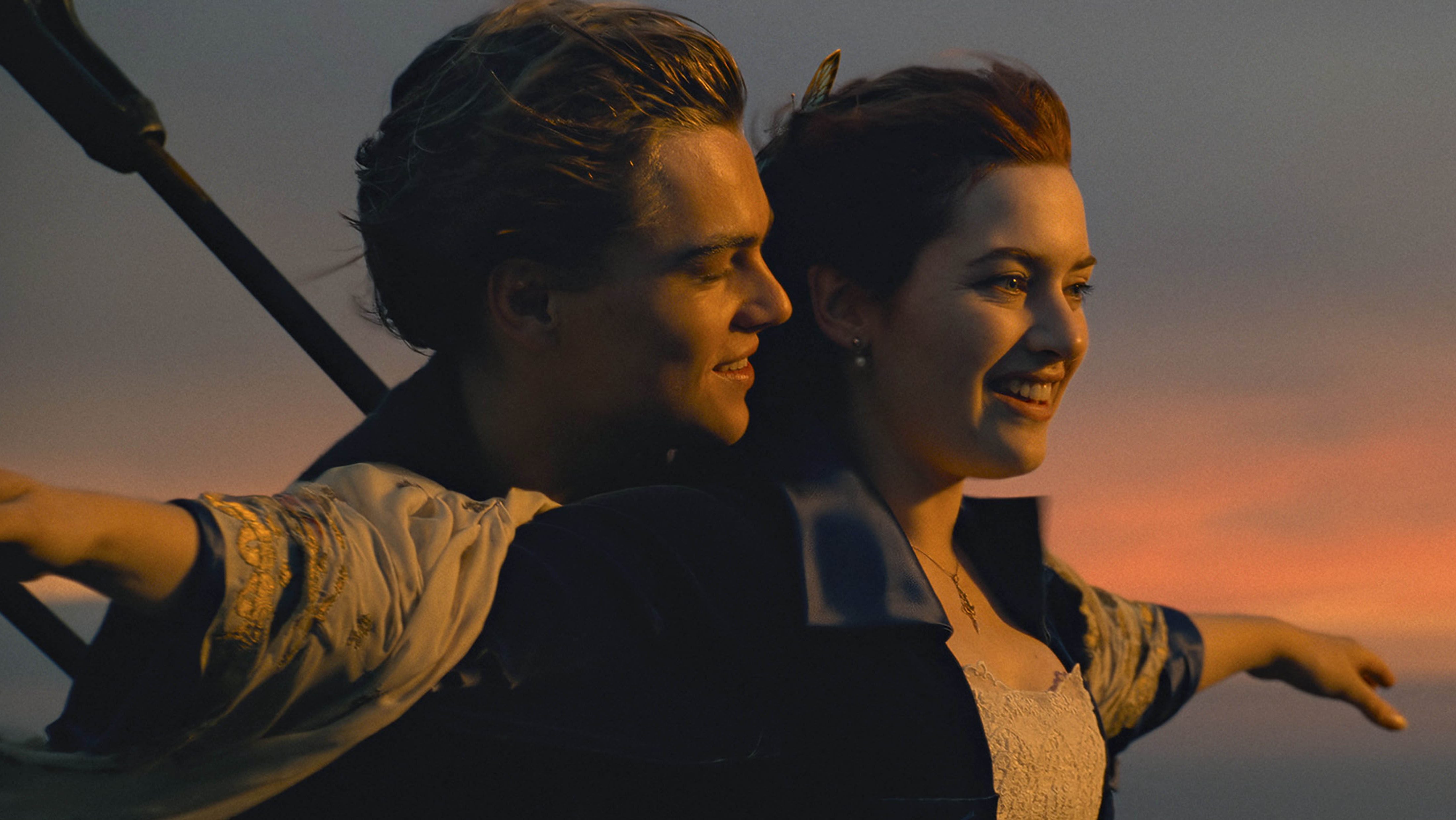 Leonardo Dicaprio és Kate Winslet a Titanic című filmben.