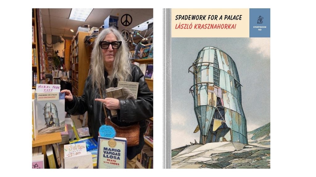 Krasznahorkai László könyvével fotózkodott Patti Smith