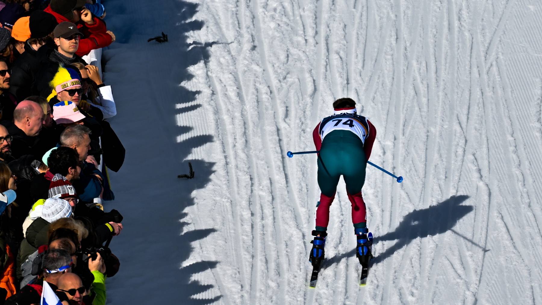 Tesero, 2026. február 8. Büki Ádám a 2026-os milánói-cortinai téli olimpia 10+10 kilométeres férfi tömegrajtos sífutóversenyén a Teseroi Fabio Canal Sífutó és Sílövő Központban 2026. február 8-án. MTI/MTI Fotószerkesztőség/Illyés Tibor