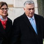 Lévai Anikó és Orbán Viktor Sulyok Tamás köztársasági elnök beiktatásán 2024. március 10-én.