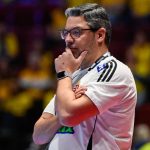 Malmö, 2026. január 28. Chema Rodríguez, a magyar válogatott szövetségi kapitánya a dán-norvég-svéd közös rendezésű férfi kézilabda-Európa-bajnokság középdöntőjének 4. fordulójában, a II. csoportban játszott Horvátország - Magyarország mérkőzésen a svédországi Malmö Arénában 2026. január 28-án. MTI/Hegedüs Róbert