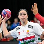 ’s-Hertogenbosch, 2025. november 29. Csíkos Luca a holland-német közös rendezésű női kézilabda-világbajnokság B csoportjának 2. fordulójában játszott Irán - Magyarország mérkőzésen a hollandiai 's-Hertogenboschban 2025. november 29-én. MTI/Szigetváry Zsolt