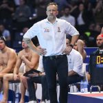Varga Zsolt , a vízilabda válogatott edzője az Eb-döntőn.