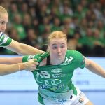 Dione Housheer, a Gyõri ETO (jobbra) és Mette Tranborg, az FTC-Rail Cargo játékosa.