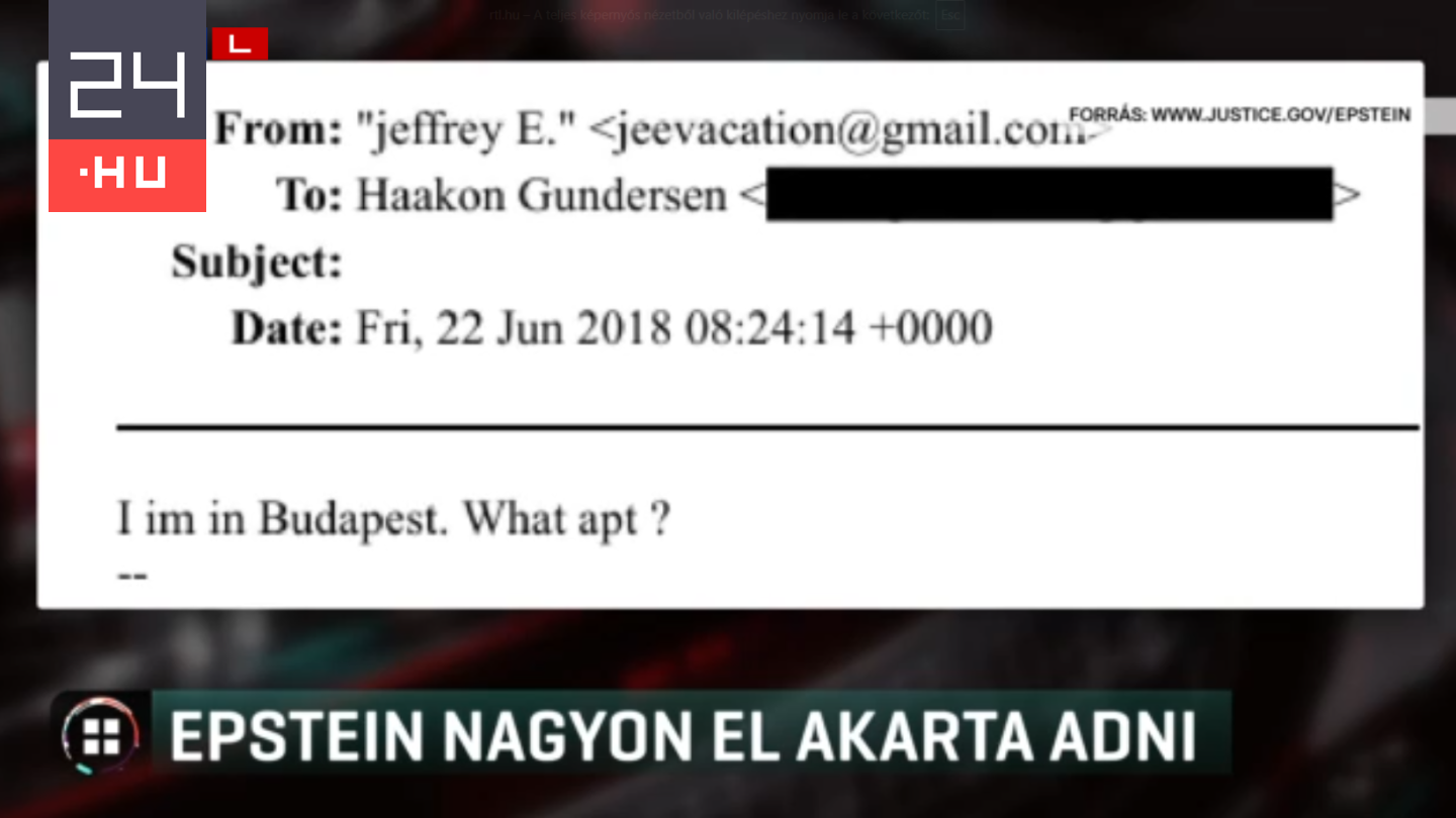„Budapesten vagyok, mi a helyzet?” – írta Epstein egy producernek