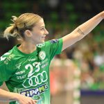 Fodor Csenge, a Győr játékosa a női kézilabda Bajnokok Ligája B csoportjának 14. (utolsó) fordulójában játszott Győri Audi ETO KC - Borussia Dortmund mérkőzésen a győri Audi Arénában 2026. február 22-én. MTI/Krizsán Csaba