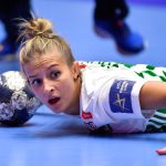 Csenge Reka Fodor of Gyor Audi ETO in action during the EHF Champions League game between Rapid Bucharest and Gyor Audi ETO, sunday, December 11, 2022. (Photo by Alex Nicodim/NurPhoto)