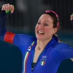A téli olimpián aranyérmes gyorskorcsolyázó, Francesca Lollobrigida.