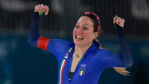 A téli olimpián aranyérmes gyorskorcsolyázó, Francesca Lollobrigida.