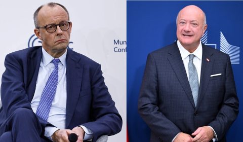 Friedrich Merz német és Christian Stocker osztrák kancellár.