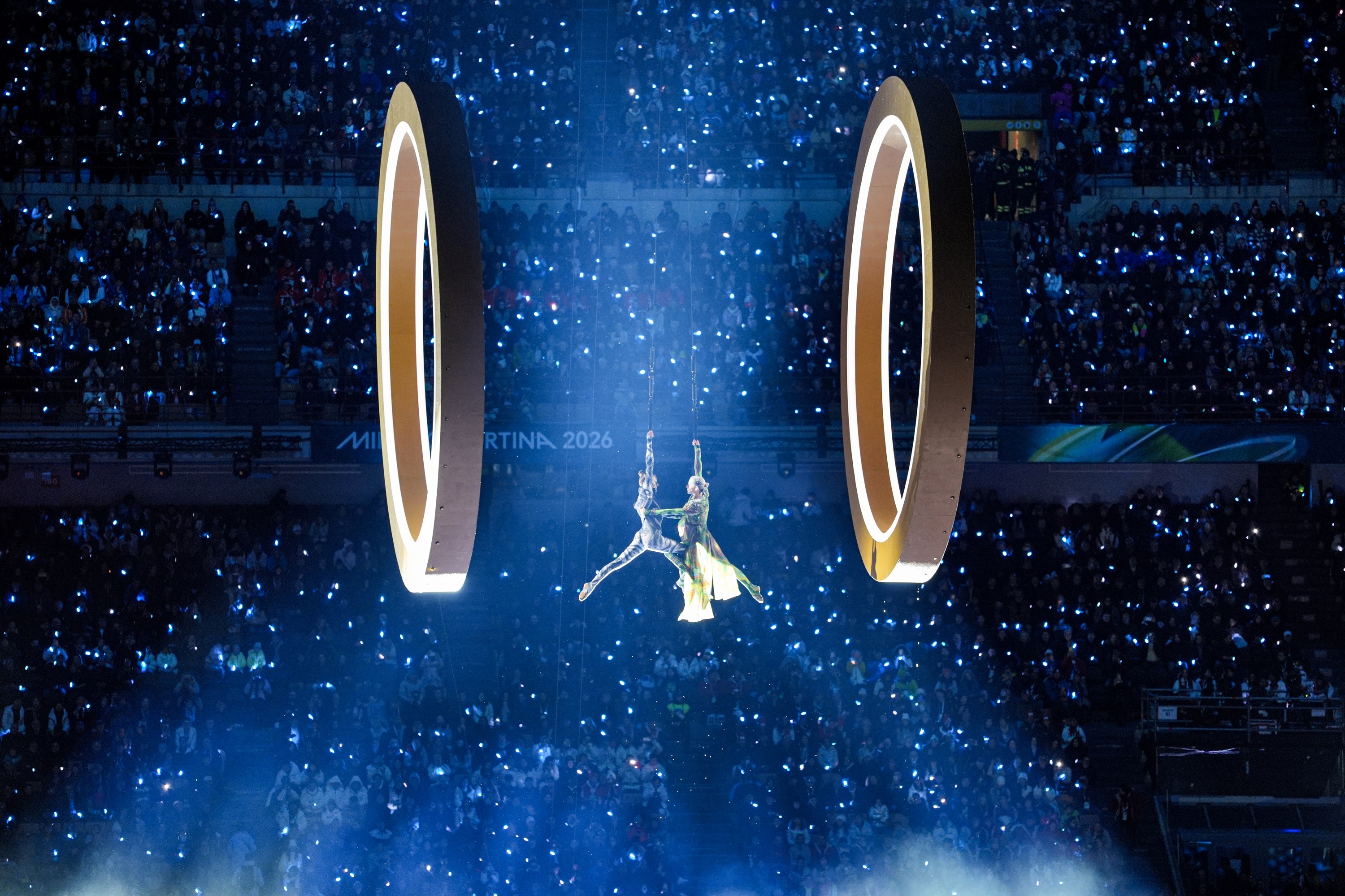 A téli olimpia megnyitó ünnepsége.