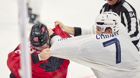 Téli olimpia jégkorong franciaország kanada verekedés