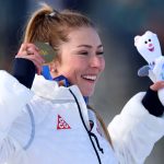 Mikaela Shiffrin az aranyéremmel.
