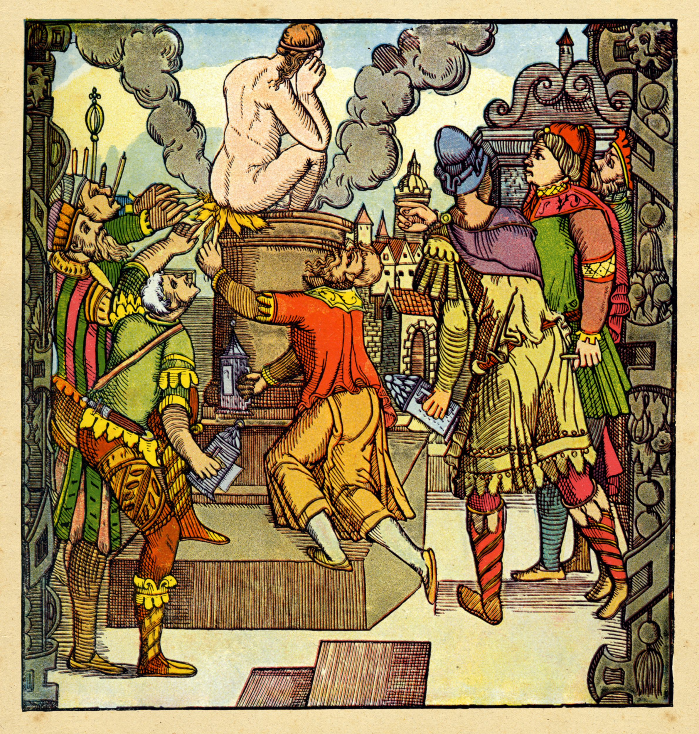 Boszorkányégetés.