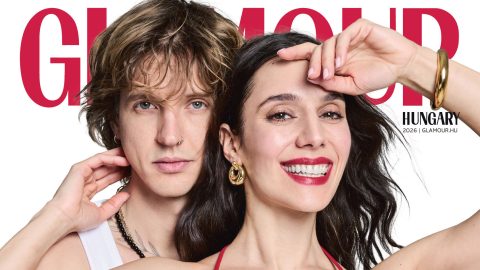 Pálmai Anna és Huszár Henrik a Glamour magazin címlapján.