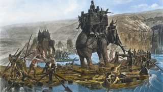 Hannibál serege és harci elefántjai