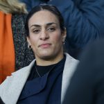 Iman Helif a PSG és az Atlético Madrid Bajnokok Ligája-mérkőzésén 2024 novemberében.