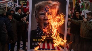 Irán melletti tüntetés Törökországban 2026. februárjában.