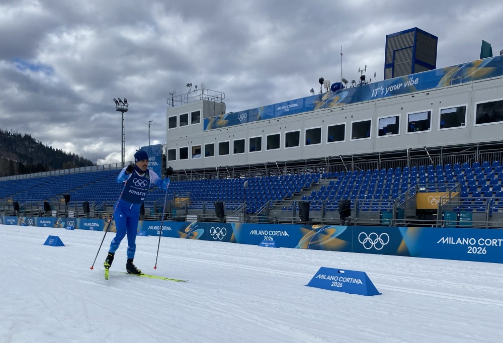 Dr. Kertész Mihály a 2026-os olimpia sífutóversenyeinek helyszínén.