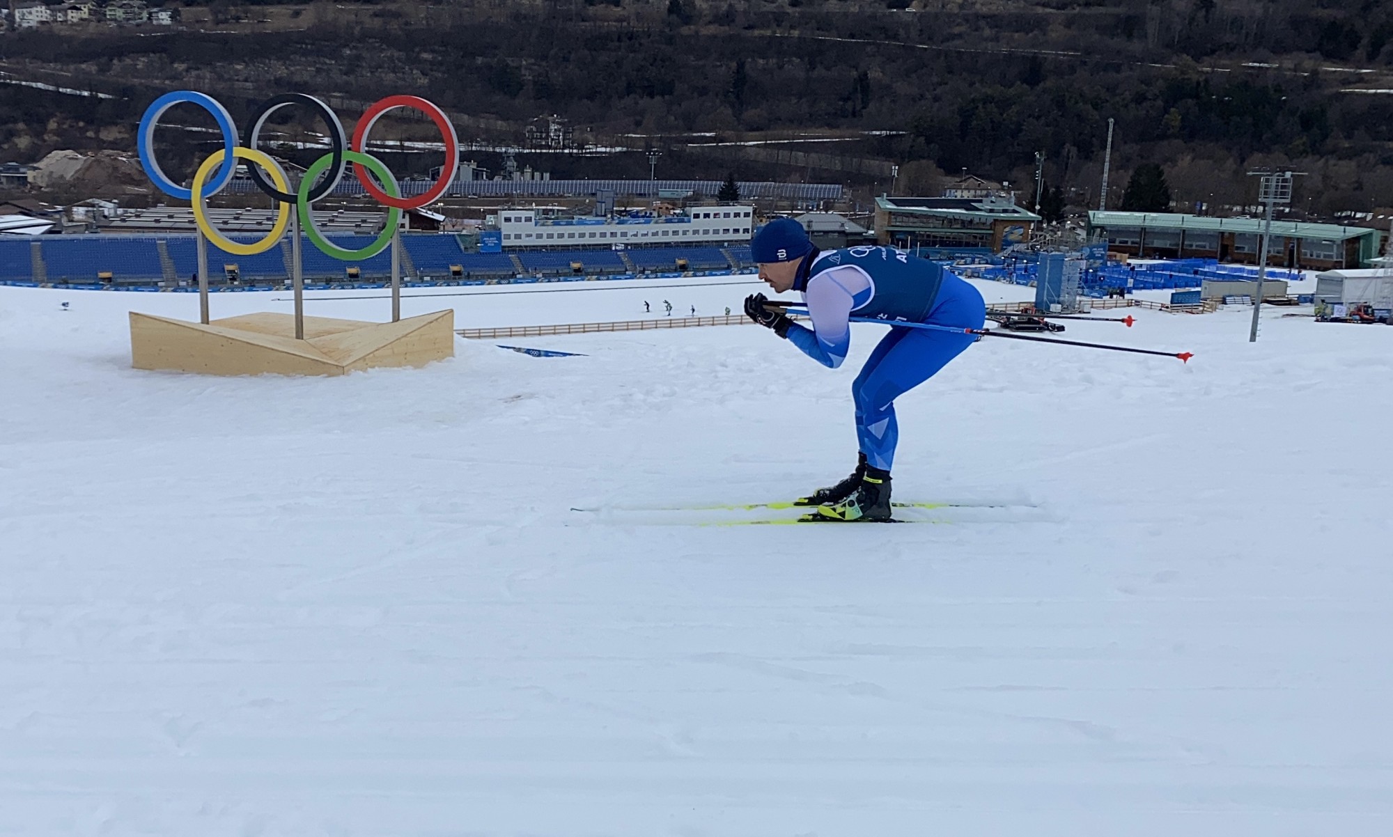 Dr. Kertész Mihály a 2026-os olimpia sífutóversenyeinek helyszínén.
