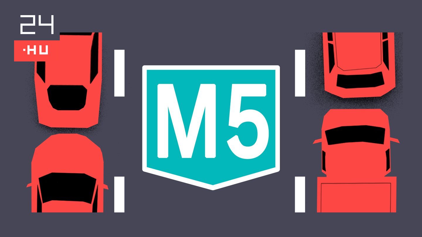 M5: Baleset miatt 10 km-es torlódás alakult ki.