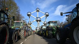 Brüsszeli tüntetés a Mercosur-megállapodás ellen