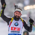 German Michael Rösch starting for Belgium reacts after the men's 4x7,5 km relay event of the IBU Biathlon World Cup in Oberhof, eastern Germany on January 13, 2019.