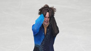 Mihail Sajdorov a téli olimpia műkorcsolyaversenyében.