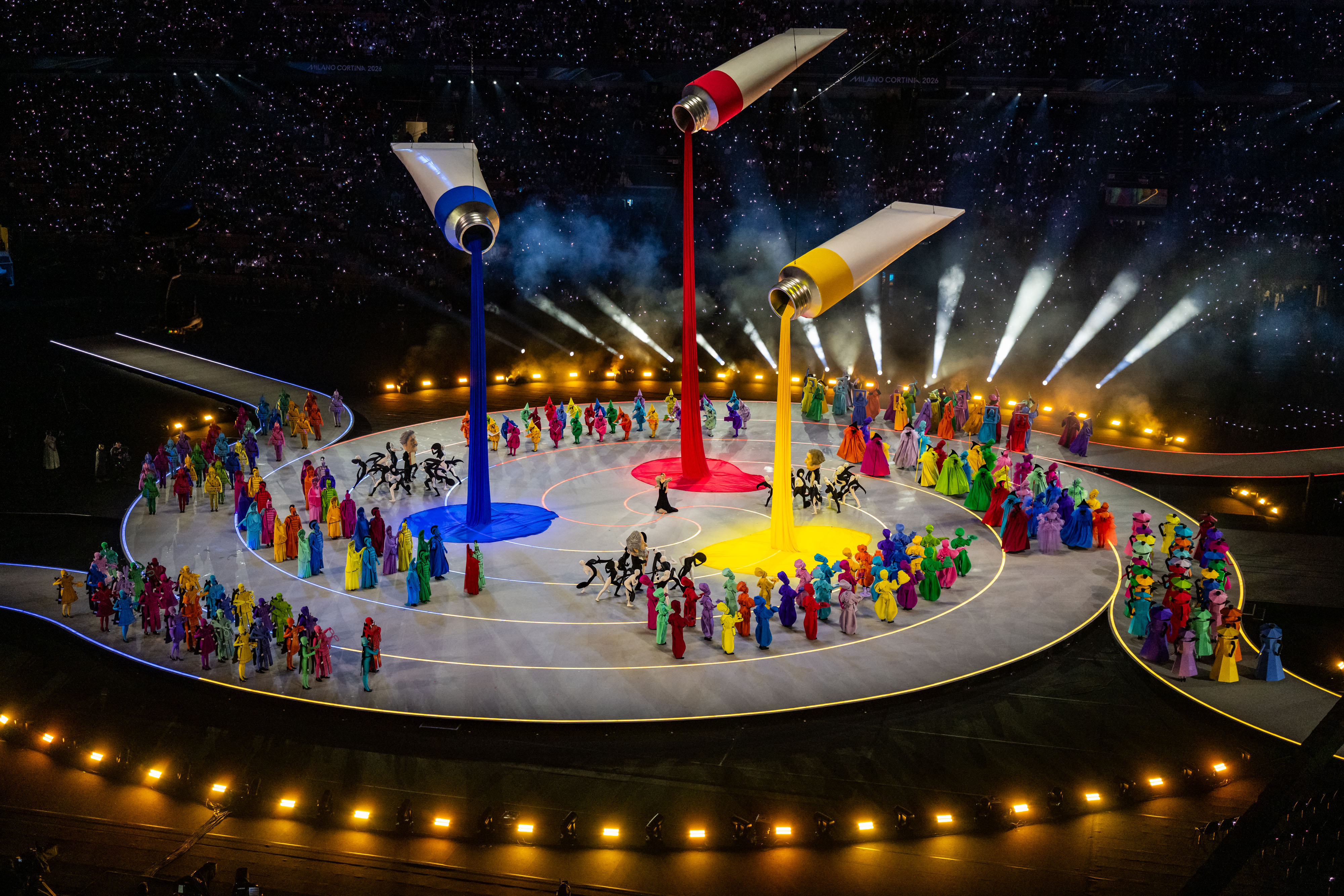 Matilda De Angelis olasz színésznő és énekesnő a jétékok megnyitóján