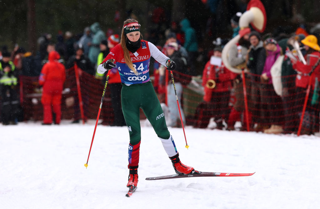 A téli olimpián sífutásban induló Pónya Sára.