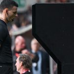 Rúsz Márton játékvezető a labdarúgó Fizz Liga 6. fordulójában játszott Debreceni VSC – Ferencvárosi TC mérkőzésen a debreceni Nagyerdei Stadionban 2025. augusztus 31-én.