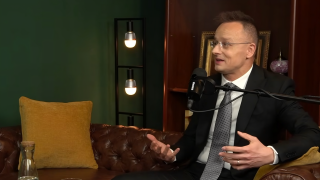 Szijjártó Péter az Ultrahang műsorában.