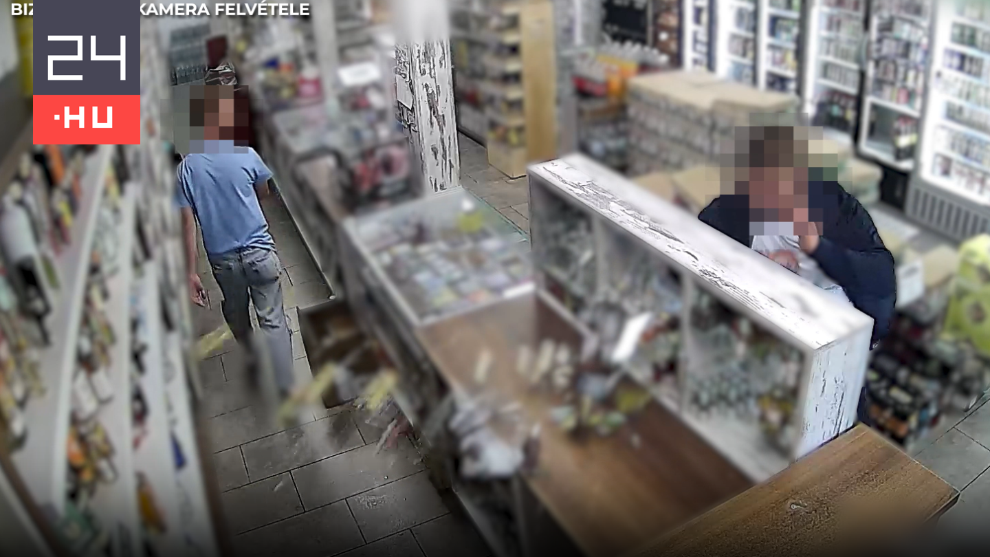Videó: Dühös vásárló egy ütéssel tette tönkre az italpultot.