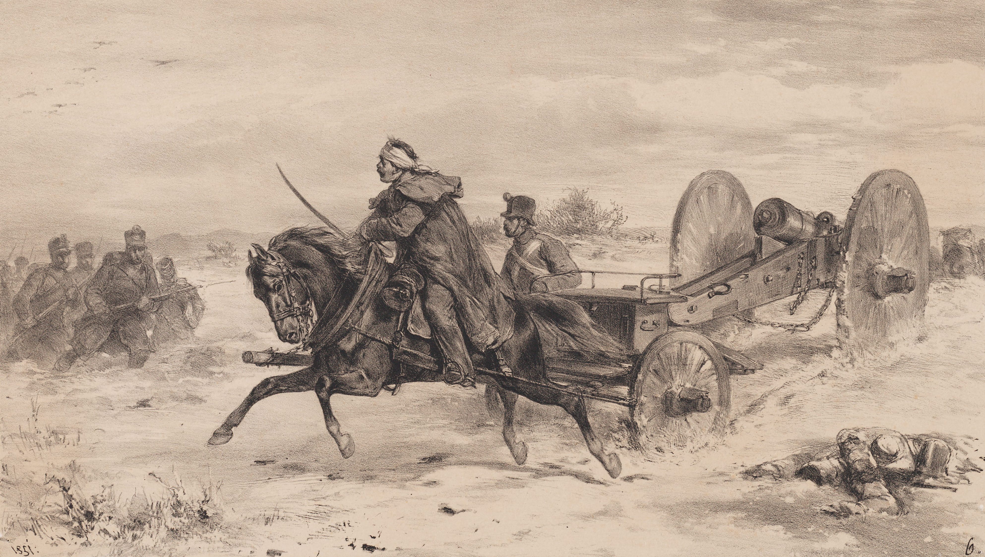 August von Pettenkofen korabeli műve a vízaknai csatáról.